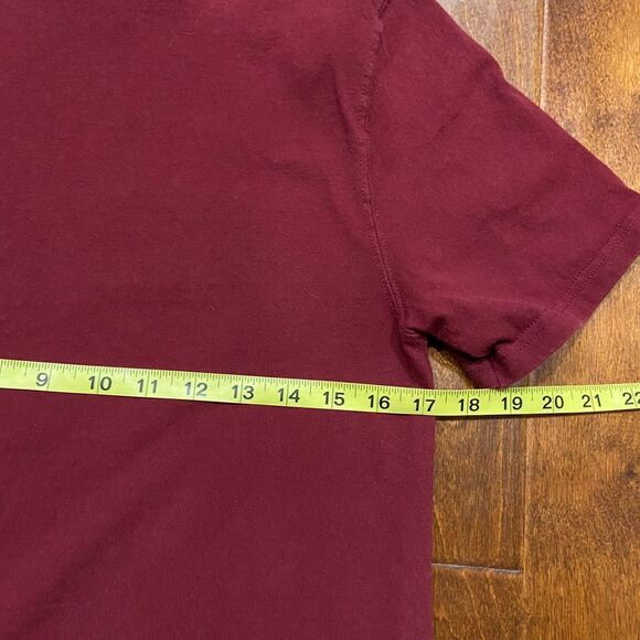 Champion Basic Fit Vintage 90s Maroon Red Cotton T-Shirt Men's Size Small - Picture 8 of 9